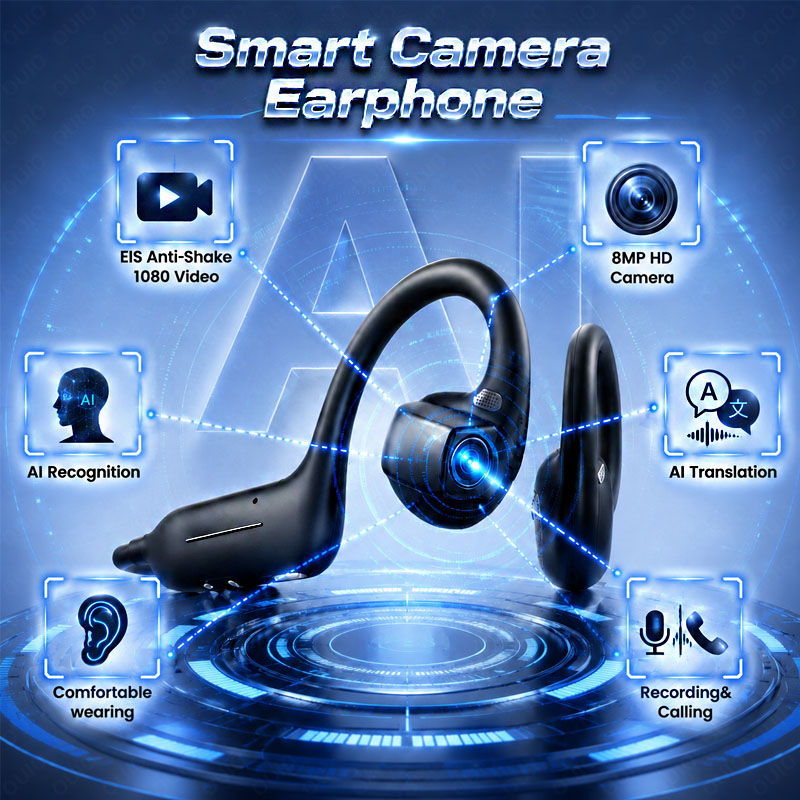Headphones Wireless - NEUE KI-gestützte Smarte Schießkopfhörer 800W HD-Kamera