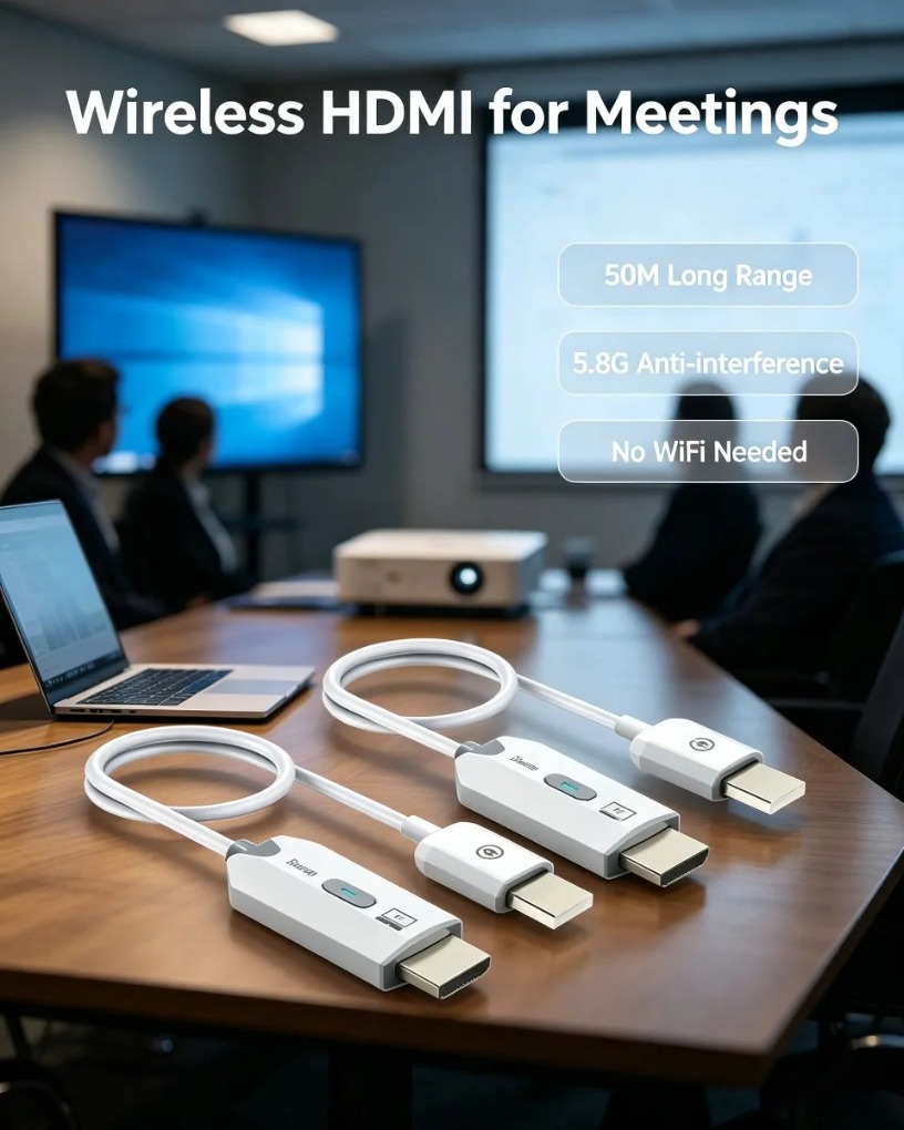 Hdmi Adapter - Punkt-zu-Punkt 4K HDMI-kompatibler Wireless Extender 50M