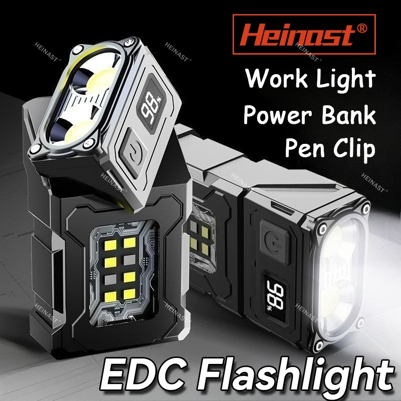 Power Bank - Magnetische Taschenlampe Arbeit Licht Wiederaufladbare MINI