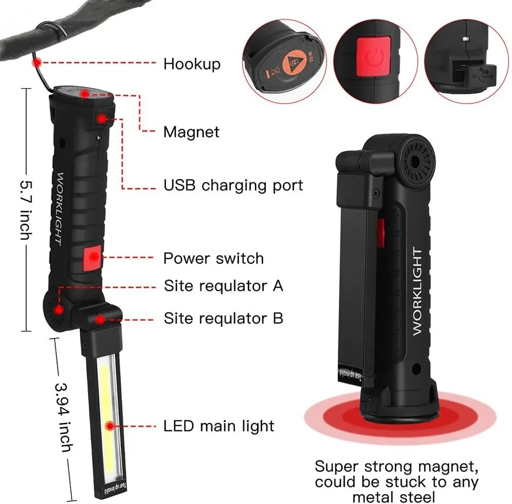 Tragbare COB-LED-Taschenlampe, – Power Bank Bewertung und Preis