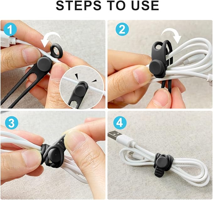 10 Stück Silikon-Kabelbinder,  – Cable Organizer Bewertung und Preis