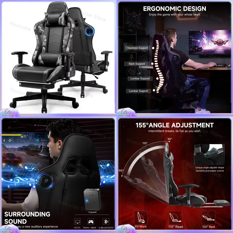 Ergonomischer Gaming-Stuhl mit – Bluetooth Speaker Bewertung und Preis